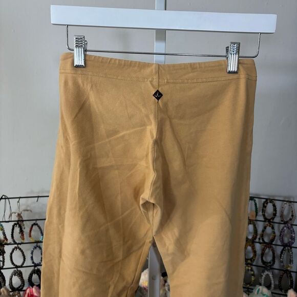Prana Golden Tan Pants wide leg yoga crop womens small gorpcore hiking garden - Picture 6 of 7